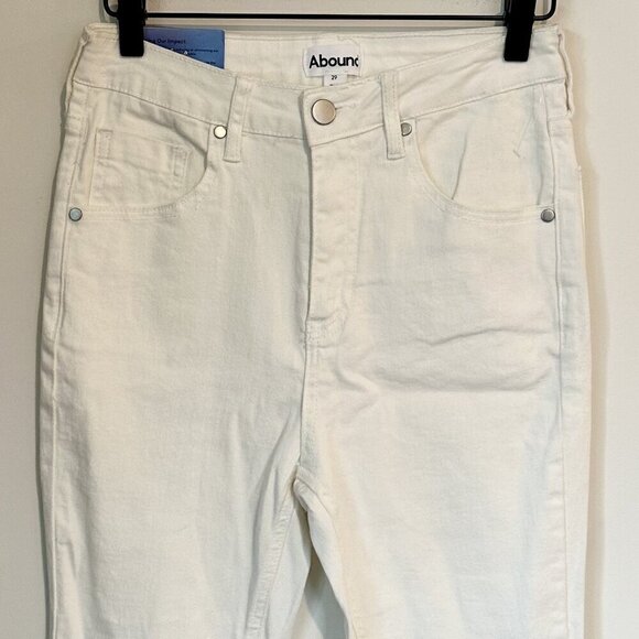 NWT Abound by Nordstrom Sustainable Denim White High Rise Skinny Jeans - 29 - Picture 2 of 8
